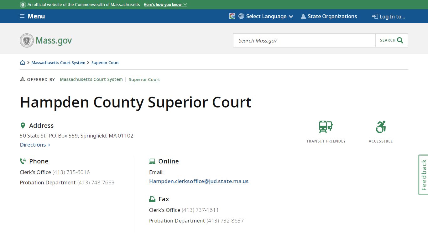 Hampden County Superior Court | Mass.gov