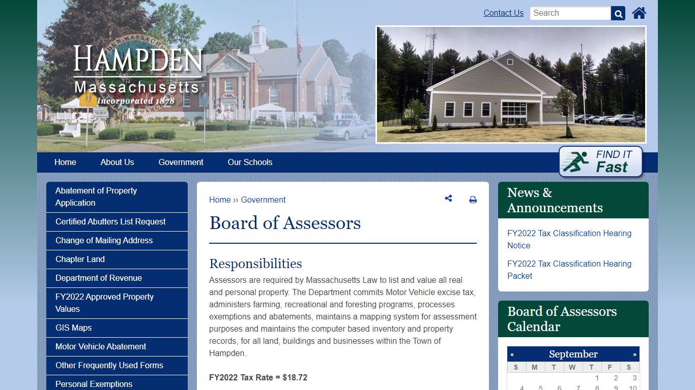 Board of Assessors | Hampden MA